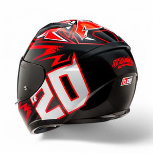 Casque de moto intégral HJC C10, nouveau modèle XL, casque de course rabattable avec double visière, design Predator, coque en PC, type ouvert - Product Image 2