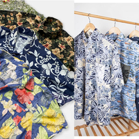 Kemeja Kasual Pria Rajut Gaya Batik Ringan Bernapas 100% Poliester Ramah Lingkungan Musim Panas Cetak Warna-warni Potongan Santai