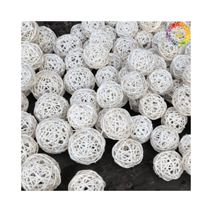 ลูกบอลหวายสานทำด้วยมือของประดับต้นคริสต์มาสและของตกแต่งปีใหม่ - Product Image 3