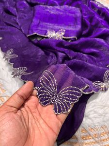 Precioso impresionante diseñador indio Fandy gasa Sari última blusa de lujo exclusiva calidad superior nupcial fiesta étnica WearWomen - Product Image 3