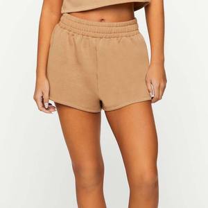 Ensemble t-shirt et short d'entraînement confortable et élégant pour femmes, tenue décontractée à motif solide pour vêtements de sport, ensembles pour femmes en coton - Product Image 5