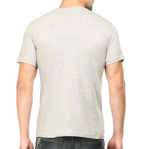 T-shirts personnalisés en gros pour hommes, confortables, à manches courtes, en coton, coupe ajustée, col rond - Product Image 4
