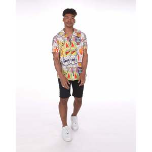 Camicia da uomo hawaiana con dipinto unico Design elegante e originale colletto aperto della camicia casual - Product Image 2