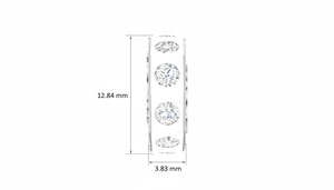 Boucles d'oreilles huggie en diamant pour homme moderne, pour mariage, fête, anniversaire, cadeau, célébrations romantiques - Product Image 2