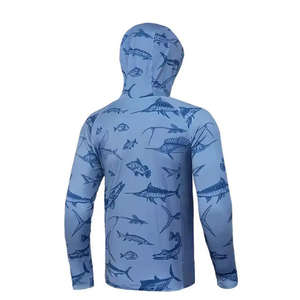 Chemise à capuche de pêche à manches longues pour homme, taille plus, personnalisable, imprimée par sublimation, respirante, séchage rapide, légère, UPF50 - Product Image 3