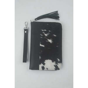 LAXURA Vintage Cowhide Leather Purse <b>RFID</b> <b>Wallet</b> Zipper Closure Polyester Lining Floral Decoration Available Short Long Lengths - Product Image 2