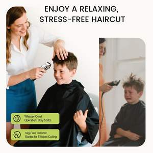 Tondeuse à cheveux sans fil professionnelle de haute qualité, étanche IPX7, rechargeable par USB, avec manuel d'utilisation en français pour usage domestique - Product Image 6