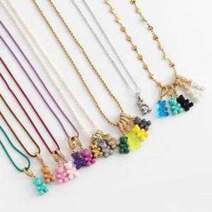 Collar y Pendientes de Resina con Forma de Oso de Goma, Estilo Ins, Personalizables al por Mayor - Product Image 1
