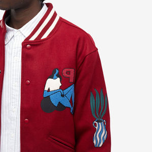 Veste universitaire de haute qualité, dernière tendance, en laine, col montant, logo frontal, vêtement d'hiver, élégante et élégante, veste pour homme - Product Image 5