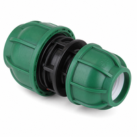 Raccord de compression réducteur double extrémité en PP pour irrigation agricole R1002 PN12.5 20-110mm, connecteur de tuyau HDPE avec joint NBR
