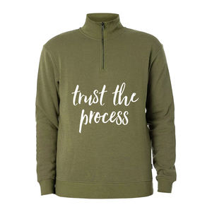 Sweat-shirt à quart de fermeture éclair en coton doux pour hommes adultes col montant chaud plus épais taille XS sweat-shirt pour hommes - Product Image 3