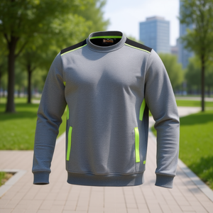 Sudadera con Capucha para Niños con Cuello Redondo y Detalle Verde Fluorescente con Inserciones Negras en los Hombros - Product Image 3