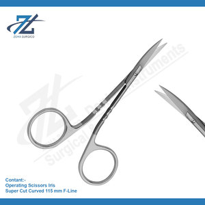Tijeras de operación manual de acero inoxidable curvo Iris Super Cut 115mm F-Line Pakistán - Product Image 2