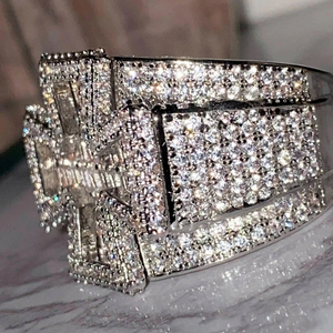 Trendy Collection 925 Sterling <b>Silver</b> Vvs Moissanite Diamond Hip Hop <b>Ring</b> Manufacturer <b>Men</b> Custom Jewelry Iced Out Hip Hop <b>Ring</b> - Product Image 6