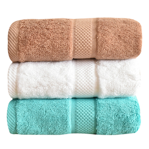 Meilleure vente Gaba Orientals luxe 100% coton serviette de bain 70x140 couleur unie tissé personnalisé hôtel Durable absorbant séchage rapide - Product Image 3