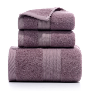 2025 venta al por mayor 100% conjunto de hotel de algodón logotipo personalizado Color sólido marca toallas de cara toallas de baño duraderas toalla toallas de baño alfombrillas de bañera - Product Image 2