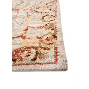 Tapis en laine afghane noué à la main Erbe Ivory, motif floral abstrait, rectangulaire, pour salon ou couloir, modèle LSEA-1002 - Product Image 4