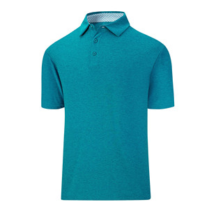 Polos pour hommes Chemises de golf jacquard à manches courtes décontractées à la mode d'été T-shirts polos imprimés personnalisés à séchage rapide - Product Image 4