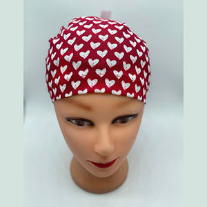 Bonnet de gommage queue de cheval en coton léger cordon de serrage cravate arrière en gros imprimé personnalisé élégant esthéticienne chapeaux chapeaux casquettes de gommage - Product Image 5