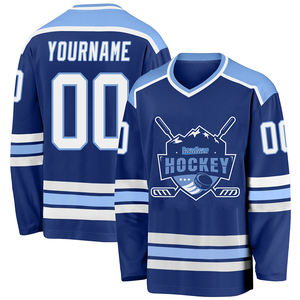 Uniforme de hockey sur glace, uniforme de hockey personnalisé, impression par sublimation OEM, logo brodé, design d'équipe, maillot de hockey sur glace - Product Image 1