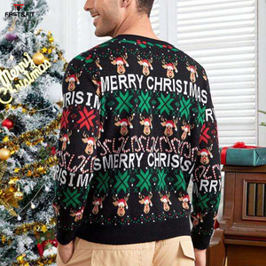 2026 Collection New Fashion Men's Sport Running Wear Casual Regular Fit Solid Winter <b>Christmas</b> Custom Logo <b>Fleece</b> Eco-Friendly - Product Image 3