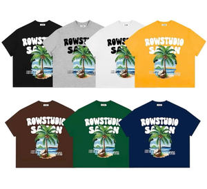 เสื้อยืดผ้าฝ้าย250gsm พรีเมี่ยมใส่ได้ทั้งชายและหญิงระบายอากาศได้ดีทนทานมีสไตล์ใส่ได้พอดีและพิมพ์โลโก้ด้านหน้าผ้าทอความยาวสั้น - Product Image 1