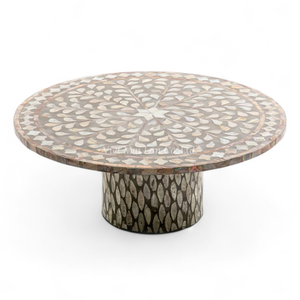 Support à gâteau en nacre, fait à la main, coquille naturelle pour la présentation de gâteaux, pâtisserie, dessert, provenant d'une usine au Vietnam - Product Image 1