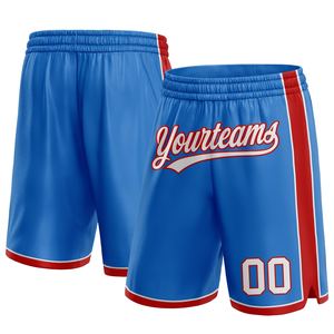 Industrie Direct Engro Sportswear Short de basket-ball personnalisé bleu blanc-rouge authentique Short de basket-ball - Product Image 1