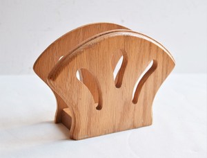 Servilletero de madera ecológico, Soporte redondo hecho a mano con tapa de madera de acacia, organizador de servilletas, contenedor, caja de pañuelos - Product Image 6