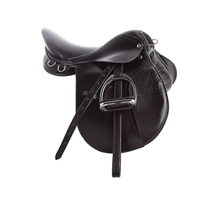 Sillín de caballo inglés hecho de cuero genuino con doble solapa, producto ecuestre de calidad de costura muy fina para jinetes - Product Image 4