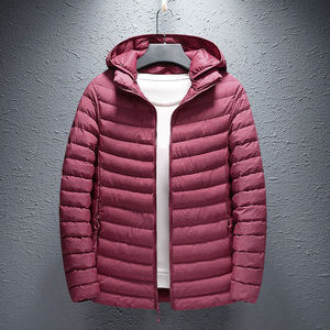 แจ็กเก็ตขนปลาปักเป้าฤดูหนาวสำหรับผู้ชายเสื้อบอมเบอร์สีทึบแฟชั่นผ้าแคนวาสจากปากีสถาน - Product Image 6