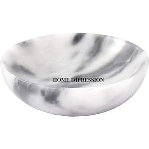 Cuenco de mármol decorativo grande de proveedor al por mayor natural para la decoración del hogar café difuminado de caramelo de fabricante y exportador de la India - Product Image 1