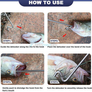 Quick Fish Hook Remover <b>Tool</b> for Easy Release Ergonomic Fishing Hook Extractor for <b>Safe</b> Fishing - Product Image 4