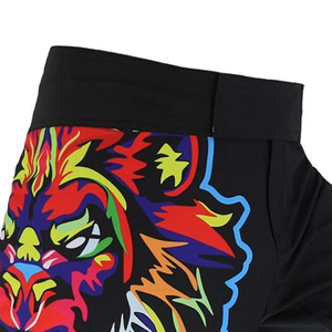 Short de combat MMA personnalisé de qualité supérieure avec impression graphique sur panneau latéral Short MMA en polyester durable avec fermeture à la taille Velcro en meilleure vente - Product Image 2