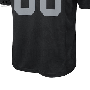 Wholesale Breathable Polyester/Cotton American Football Jersey-High Quality Custom Designs with Custom Colors/Sizes <b>Half</b> <b>Sleeve</b> - Product Image 3