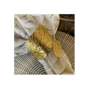 Hot Selling New napkin <b>ring</b> Factory <b>Indian</b> leaf Wholesale Price Metal Napkin <b>Ring</b> For Home and Hotel Napkin Holder for table top - Product Image 5