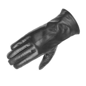 Haute qualité hommes en peau de mouton véritable cuir plein doigt gants automne hiver chaud écran tactile en plein air décontracté fête sport - Product Image 4