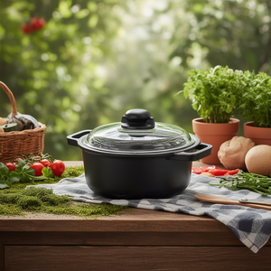 Induction Black 20cm Non-stick Casserole Dish with Glass Lid (Classic Design) - Product Image 3