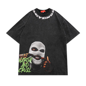 100% Cotton Heavyweight Màu Trắng Lỏng Lẻo Phù Hợp Tùy Chỉnh In Casual T Áo Sơ Mi Trong Bán Buôn Giá - Product Image 1