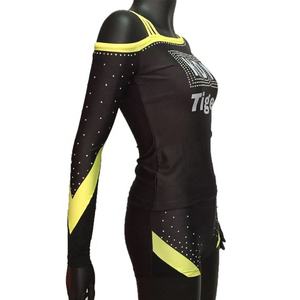 Vestido de animadora, equipo escolar para niñas jóvenes, conjunto de uniforme personalizado con falda y Top para eventos de práctica - Product Image 4