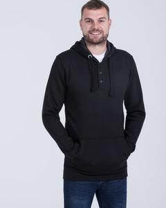 Nuevo diseño en blanco ropa informal marca privada hombres sudaderas con capucha con botón frontal hombres Venta caliente 100% sudaderas con capucha de algodón - Product Image 6