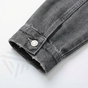 Chaqueta Vaquera de Moda Personalizada para Hombre, Ropa Deportiva Elegante, Chaqueta de Mezclilla Informal, Ropa de Calle, Color Personalizado - Product Image 6