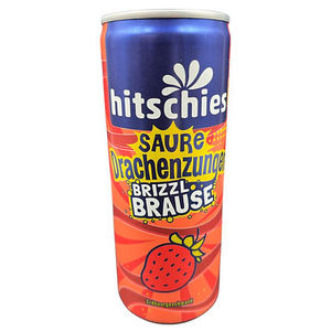 Hitschies Saure Drachenzungen Brizzl Brause Erdbeere 250ml Venta caliente bebida de caramelo venta al por mayor precio de fábrica mejor calidad - Product Image 1