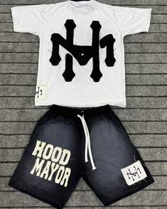 Conjunto de chándal personalizado de dos piezas con estampado de lavado ácido para hombre - Product Image 1