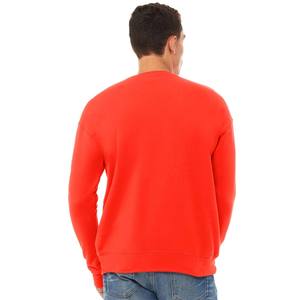 Sweat-shirt en coton 100% de haute qualité avec logo brodé personnalisé, couleur orange - Product Image 3