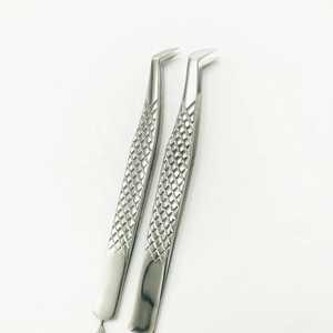 Pince à épiler avec logo personnalisé Volume fibre pointe marque privée pince à épiler en acier inoxydable pince à épiler extension de cils - Product Image 4