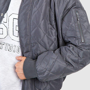 Wholesale Stylish Men's Bomber Jackets Winter Front Logo Waterproof Quick Dry High Street Outdoor Wear <b>Covered</b> <b>Button</b> - Product Image 6