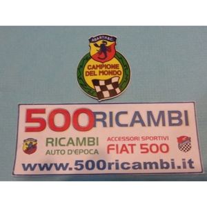 Adhesivo de PVC para FIAT 500 D F L, Adhesivo de PVC SCUDETTO, Escudo, Campeón del Mundo, ABARTH, 4,8 x 6,3 - Product Image 1