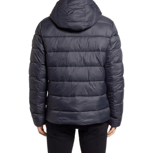 Wholesale New Winter Warm Zip-Up <b>Hooded</b> Quilted <b>Puffer</b> <b>Jacket</b> for Men Knitted Denim Fabric OEM Service <b>Waterproof</b> High Quality - Product Image 2