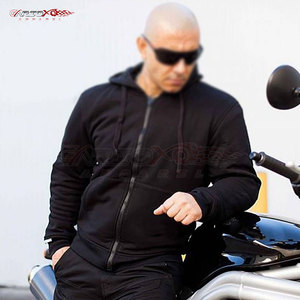 Sudadera con Capucha de Forro Polar para Hombre, Estilo Motero, Puños Acanalados, Ignífuga, Transpirable y Ligera para Motociclismo - Product Image 4